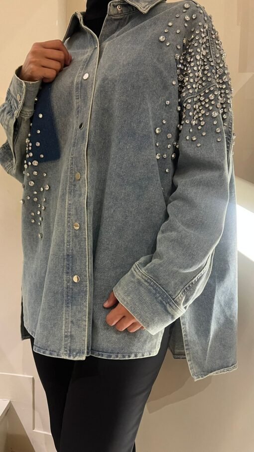 Rhinestoned Denim shirt