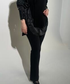Rhinestoned shirt with vest